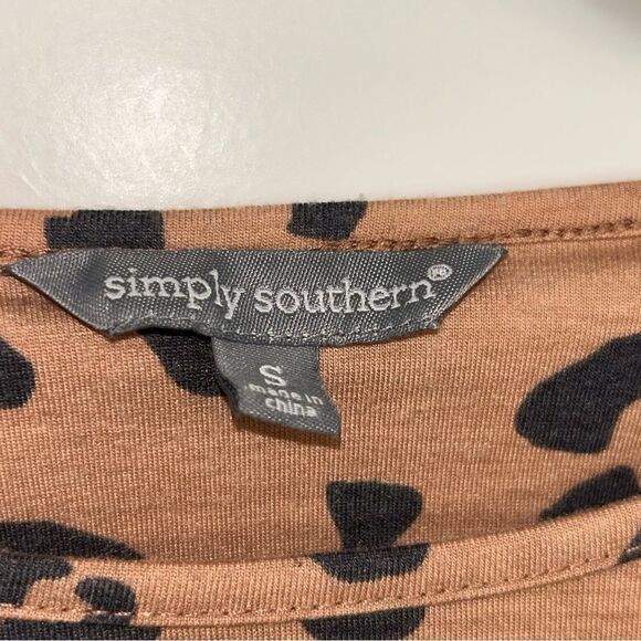 Simply Southern Animal Print Ruffle A-Line Tunic Dress - Picture 4 of 6